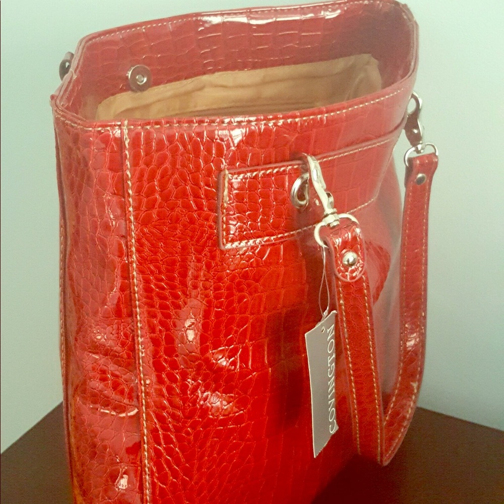 Red Patent Leather Tote